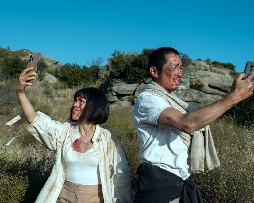 Beef. (L to R) Ali Wong as Amy, Steven Yeun as Danny in episode 110 of Beef. Cr. © 2023