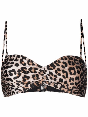 Leopard-Print Bikini Top