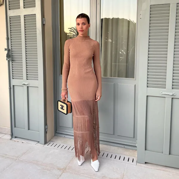sofia richie orange chanel dress See Sofia Richie's Wedding-Weekend Style