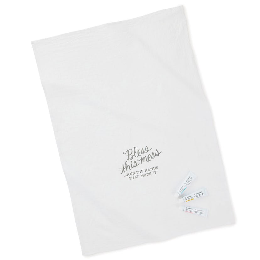 Bless This Mess Tea Towel Handprint Kit