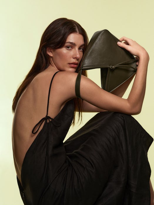 Reformation handbag launch starring Camila Morrone