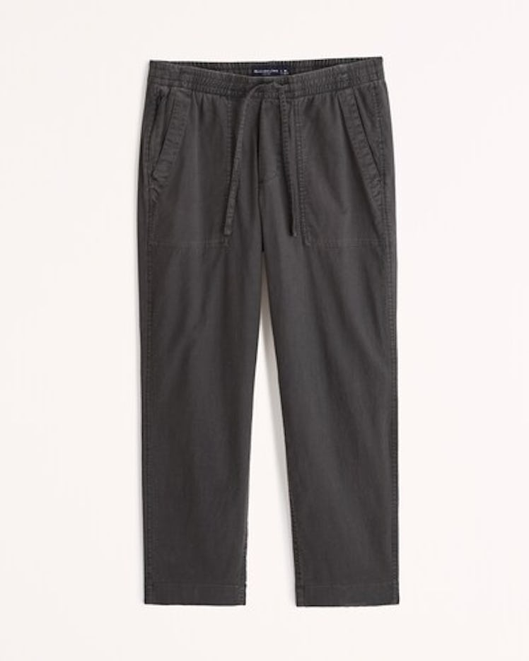 Abercrombie & Fitch Linen-Blend Utility Pull-On Pants