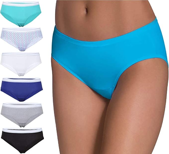 Hanes Low-Rise Cotton Hipster Underwear (6-Pack)