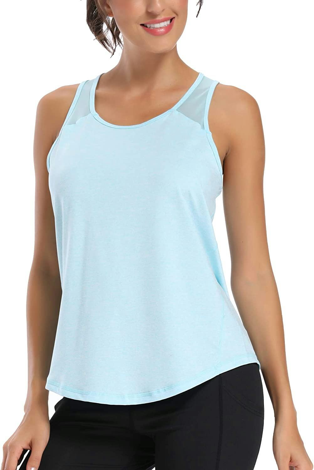 Aeuui Mesh Racerback Tank Tops