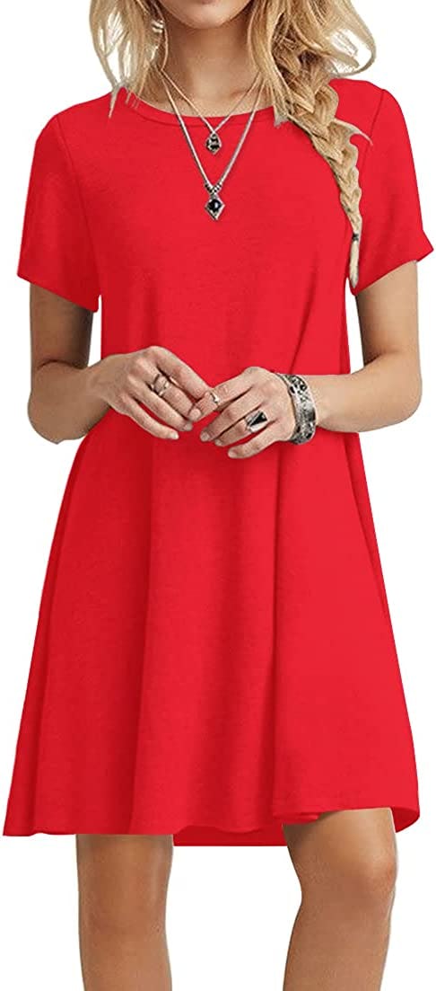 POPYOUNG Swing Boho T-Shirt Dress