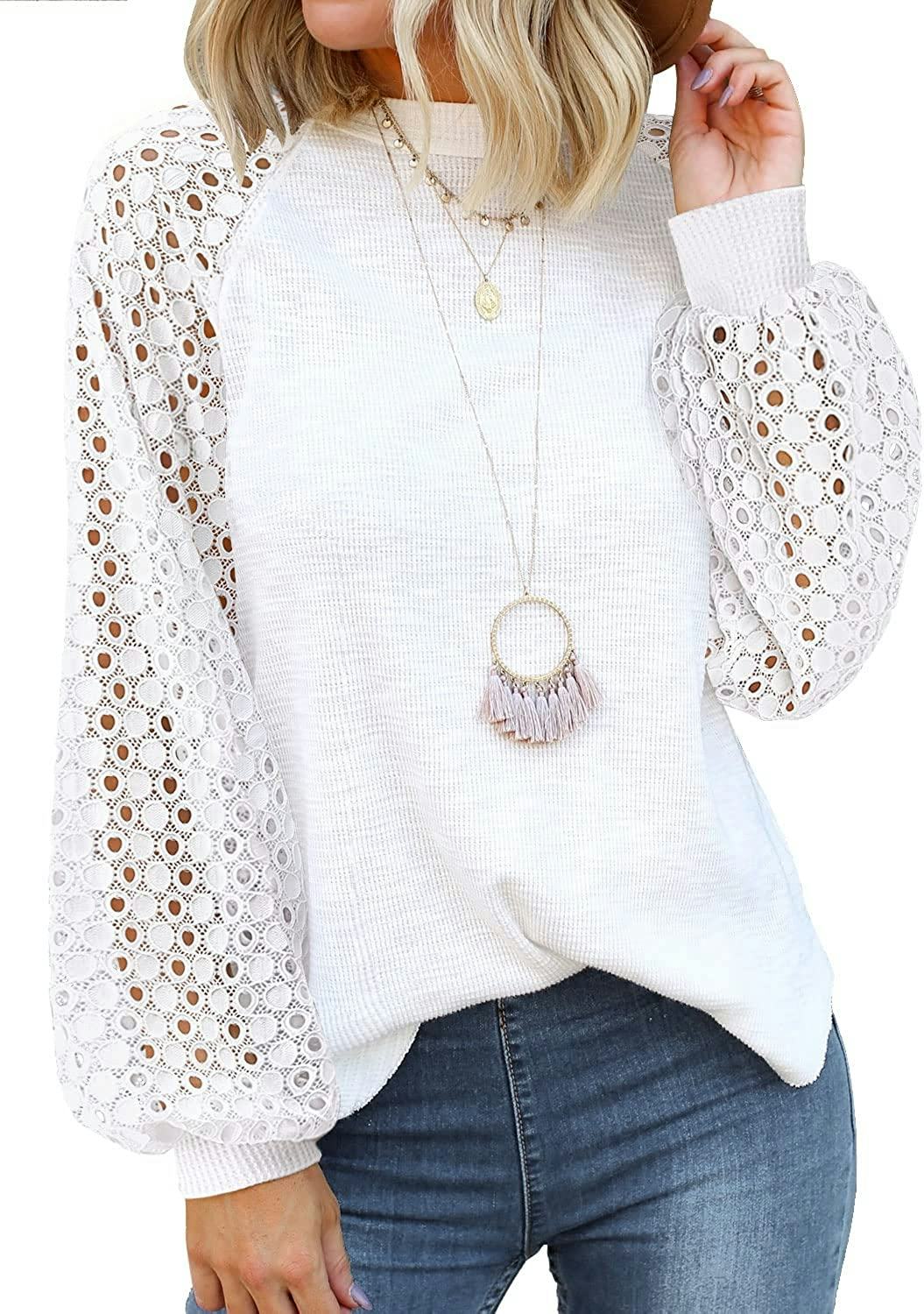 MIHOLL Loose Lace Blouse