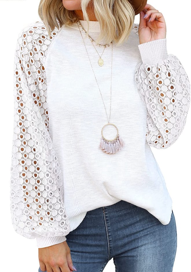 MIHOLL Loose Lace Blouse
