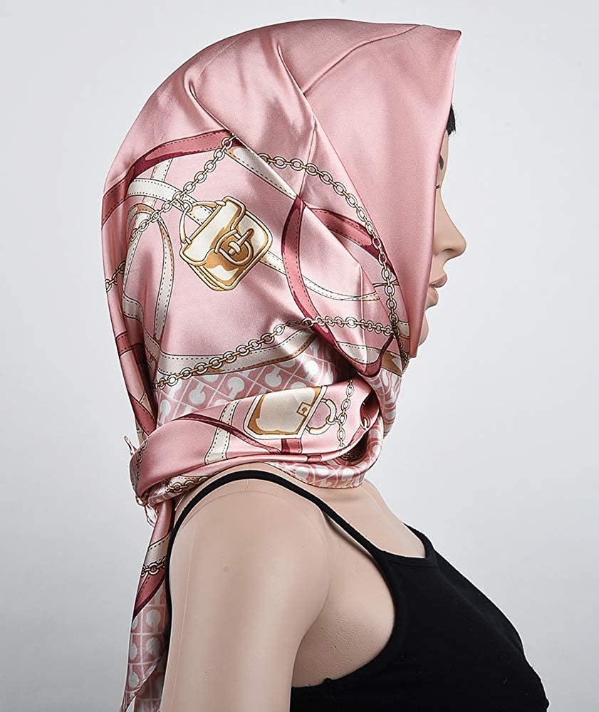 Corciova Square Silk Like Hair Scarf