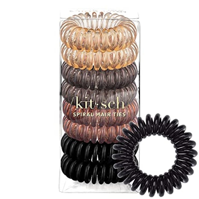Kitsch Spiral Cord Hair Ties (8-Pack)