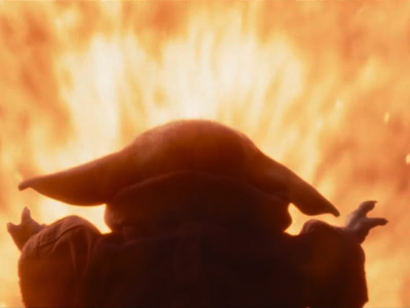 Grogu holds back an explosion in The Mandalorian Season 3