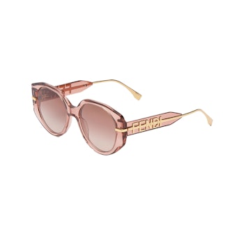 Fendigraphy Transparent Pink Acetate Sunglasses