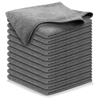 USANOOKS Microfiber Cleaning Cloth Grey (12-Pack)
