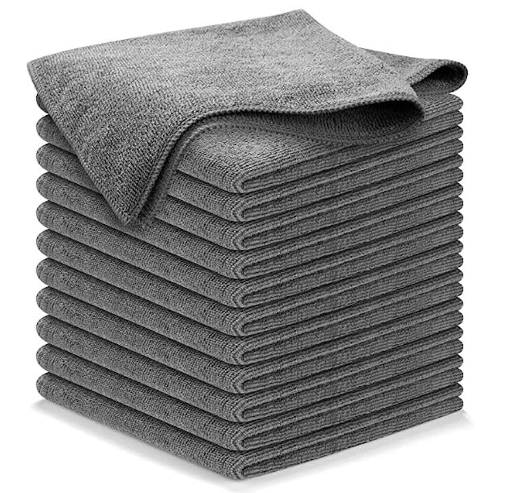 USANOOKS Microfiber Cleaning Cloth Grey (12-Pack)
