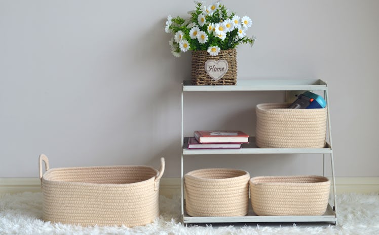 Acrola 100% Cotton Rope Decorative Storage Baskets (4-Pack)