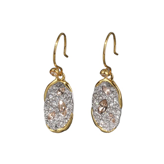 Solanales Crystal Oval Drop Earring