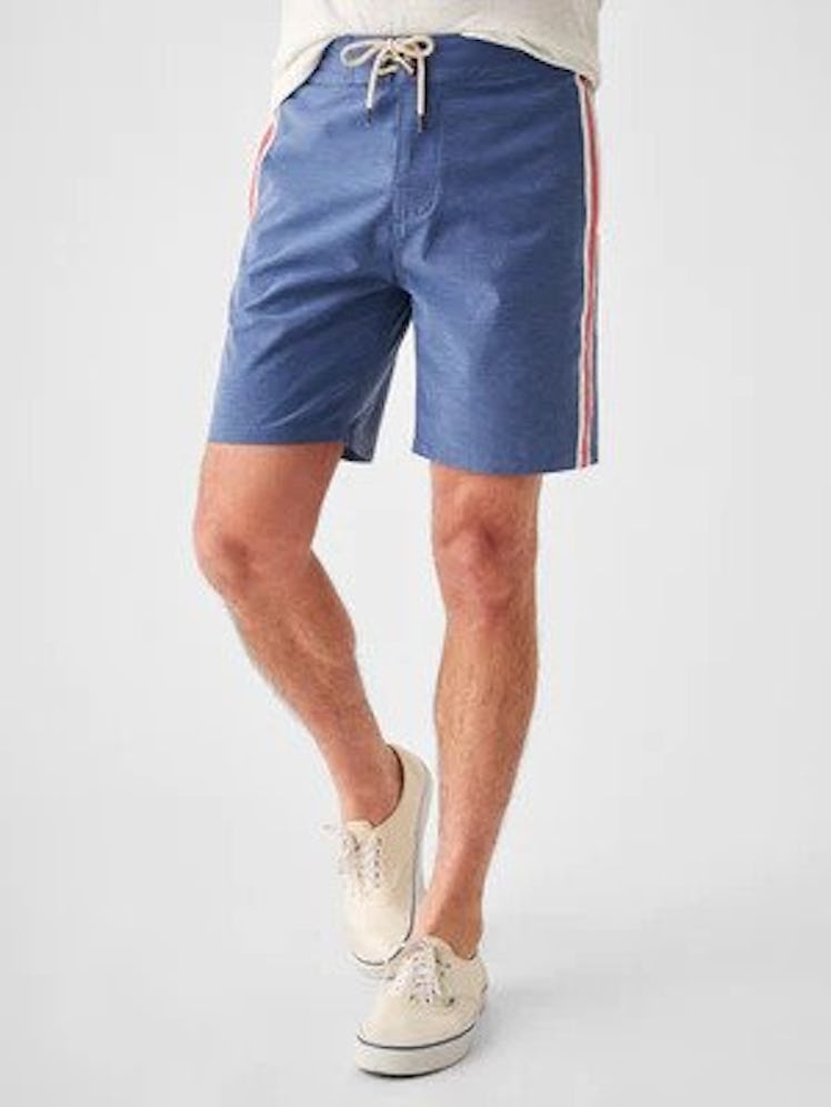 Faherty Retro Stripe Surf Boardshorts