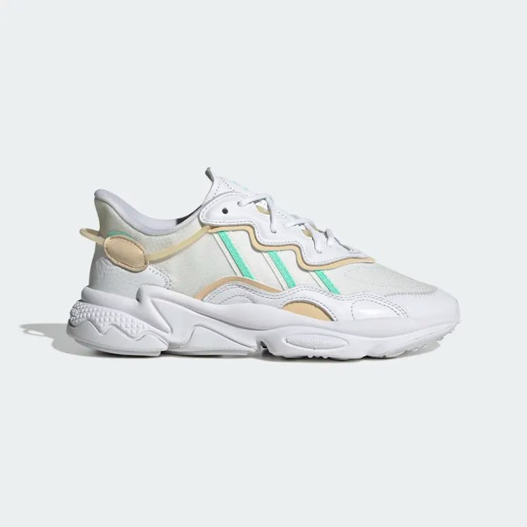Adidas Ozweego Shoes Green, Tan and White