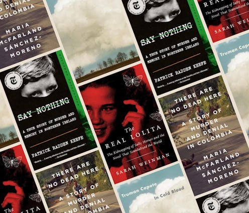 A selection of true crime books, including 'The Real Lolita' by Sarah Weinman and 'Say Nothing' by P...