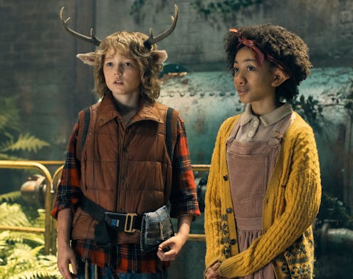 Christian Convery as Gus, Naledi Murray as Wendy in episode 201 of 'Sweet Tooth.'