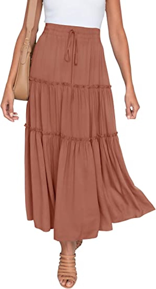 If you're looking for a simple and comfortable skirt, consider this maxi skirt that comes in a varie...