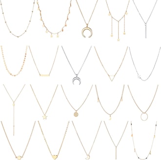 TAMHOO Layered Necklaces (20 Pieces)