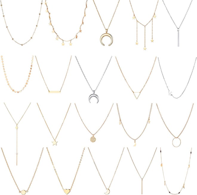 TAMHOO Layered Necklaces (20 Pieces)