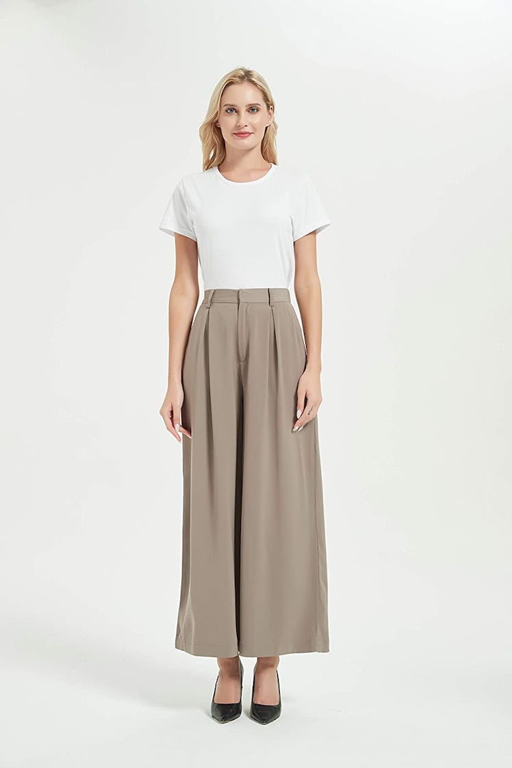 Tronjori Long High Waist Wide Leg Palazzo Pants