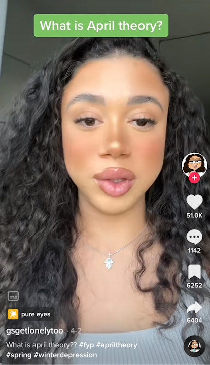 A TikToker shares what is the April theory on TikTok and how to start a new chapter in the spring. 