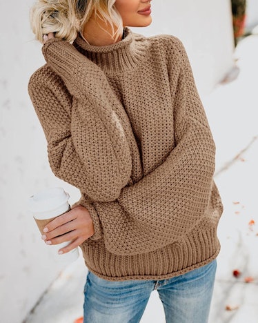 Saodimallsu Turtleneck Oversized Sweaters 