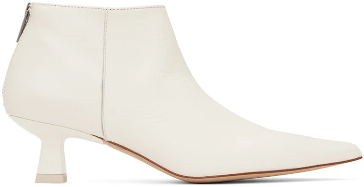 White Soft Pointy Crop Boots