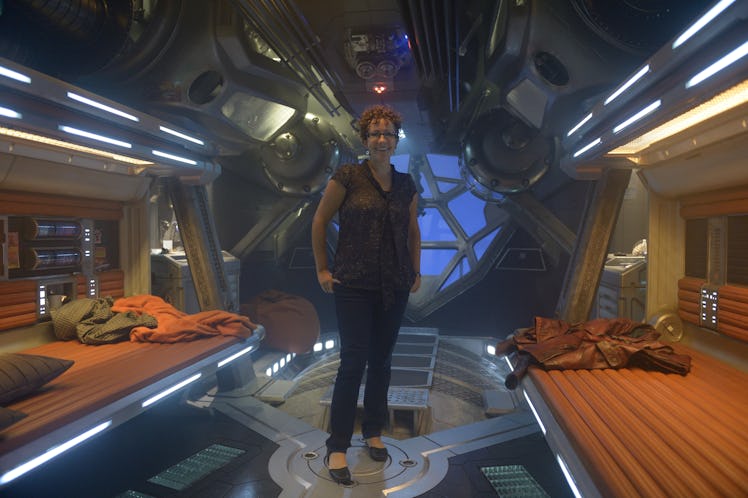 Nicole Perlman on the set of 'Guardians of the Galaxy'