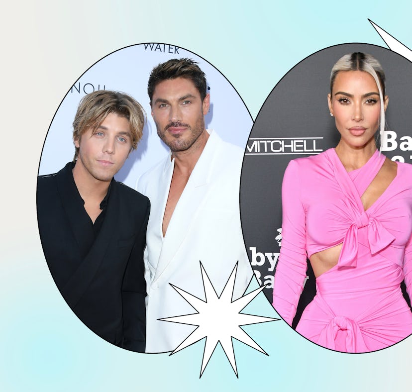 Lukas Gage and Chris Appleton; Kim Kardashian
