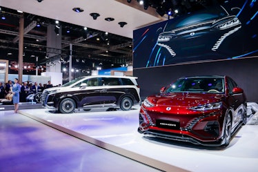 BYD models on display at Auto Shanghai 2023