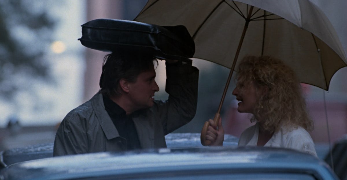 Michael Douglas and Glenn Close in 'Fatal Attraction.' Screenshot via Prime Video