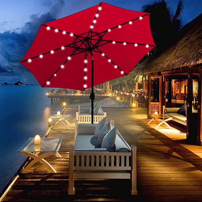 Blissun LED Lighted Patio Umbrella