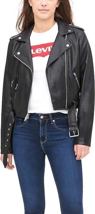Levi's Faux Leather Belted Motorcycle Jacket