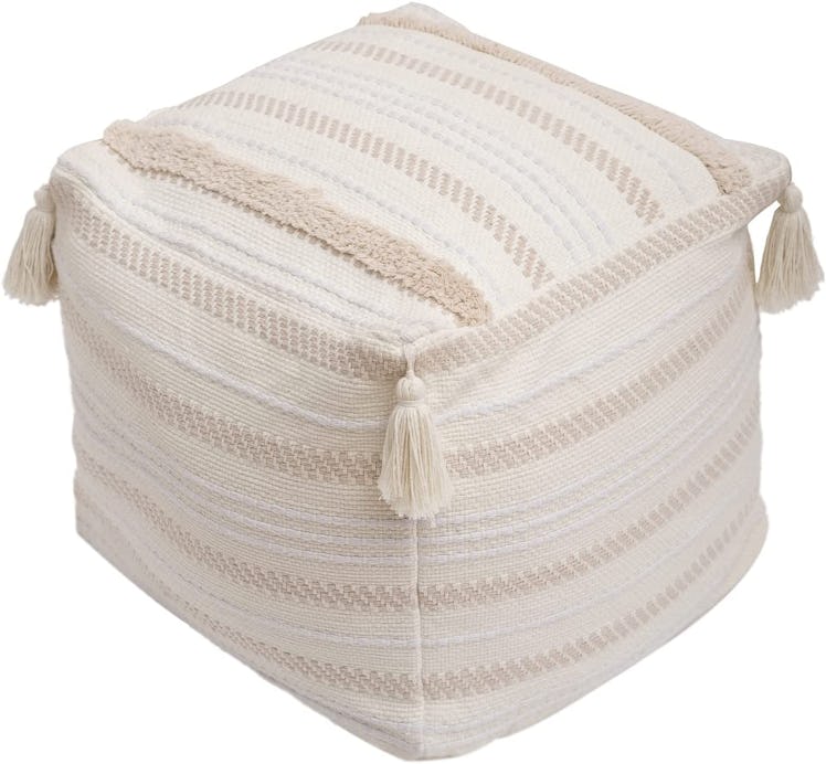 blue page Neutral Unstuffed Pouf