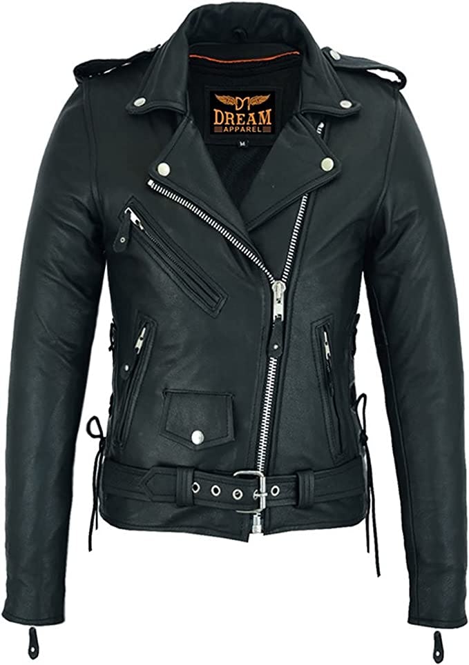Dream Apparel Classic Leather Motorcycle Jacket