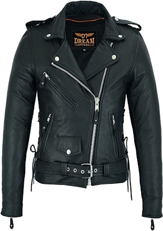 Dream Apparel Classic Leather Motorcycle Jacket