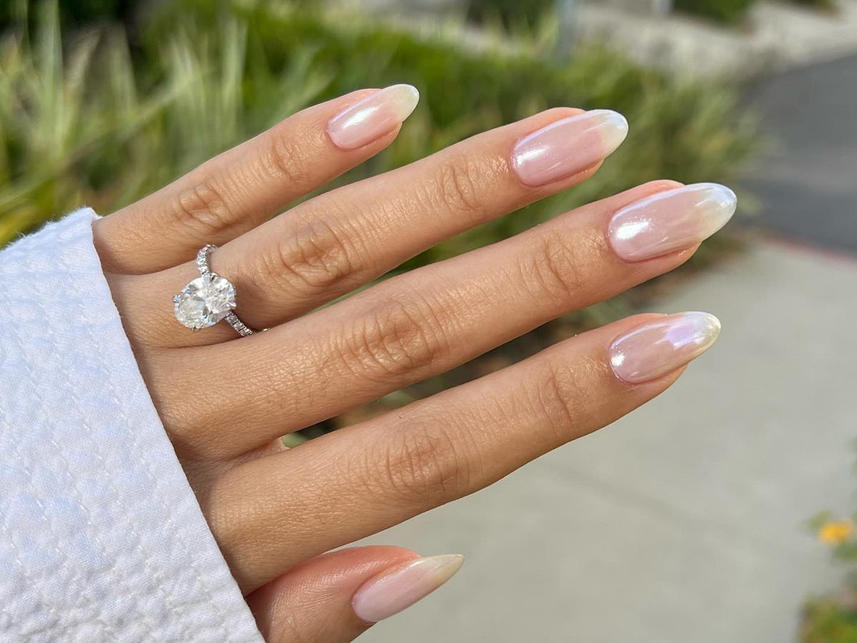 Chic Engagement Nail Art for Your Big Day