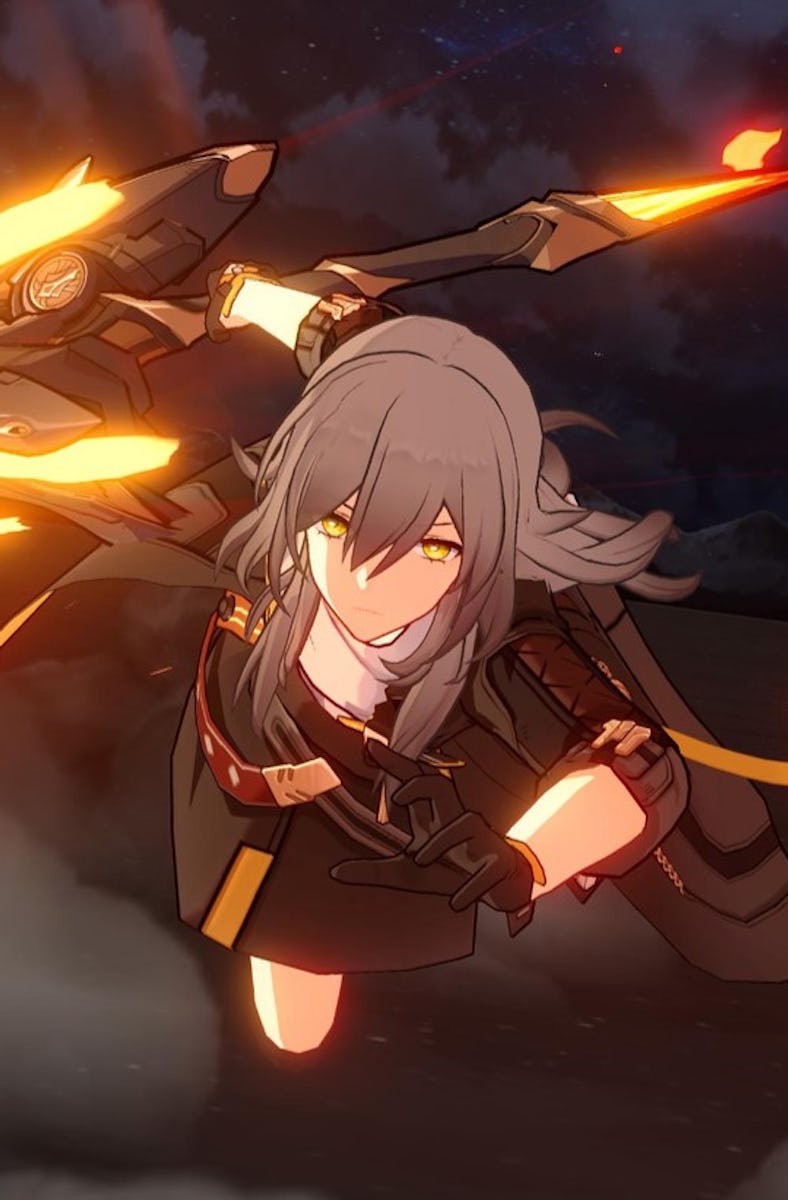 Honkai Star Rail Trailblazer with glowing sword