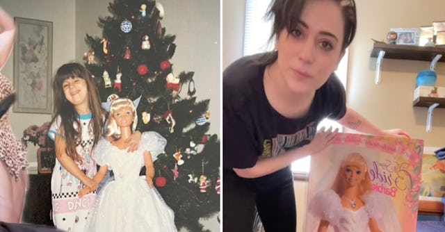 A woman has gone viral for sharing her story about getting a My Size Barbie as a kid.