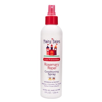 white and red conditioning spray bottle