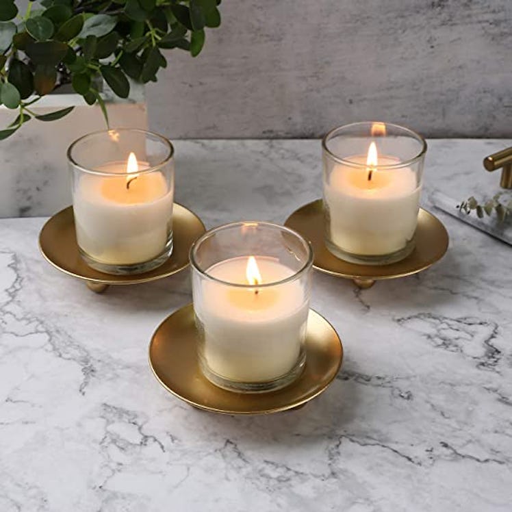Scwhousi Iron Plate Candle Holder (Set of 3) 