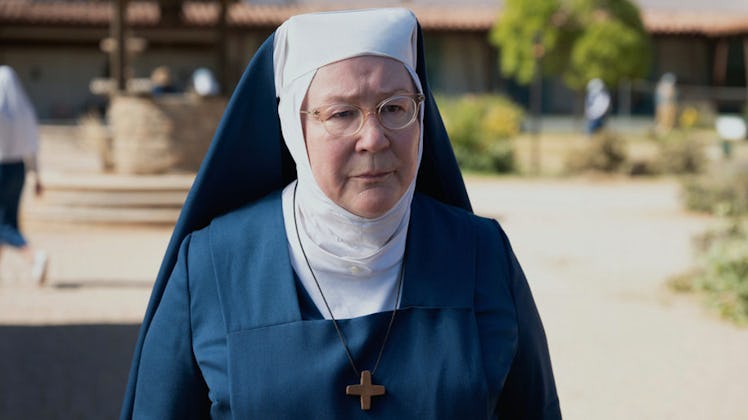 Margot Martindale as Mother Superior in Mrs. Davis.