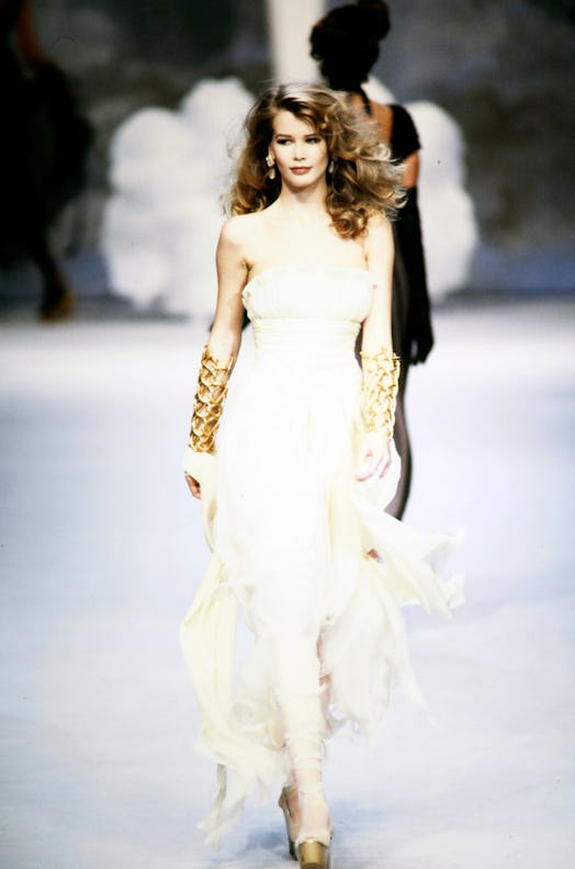 Chanel Spring 1992 Couture Runway Show Model Claudia Schiffer