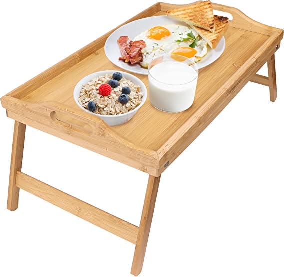Greenco Bamboo Foldable Breakfast Table