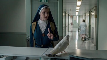 Sister Simone is a devout Catholic nun — never above recognizing a dove as a sign from God. 