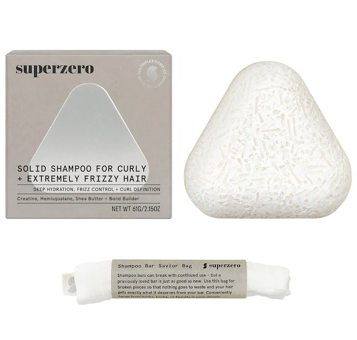 superzero Deep Moisture and Anti Frizz Shampoo Bar for Curly, Coily &amp; Extremely Frizzy Hair