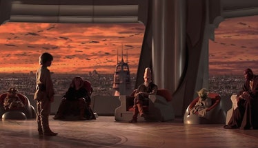 A (relatively) young Anakin meets with the Jedi Council.